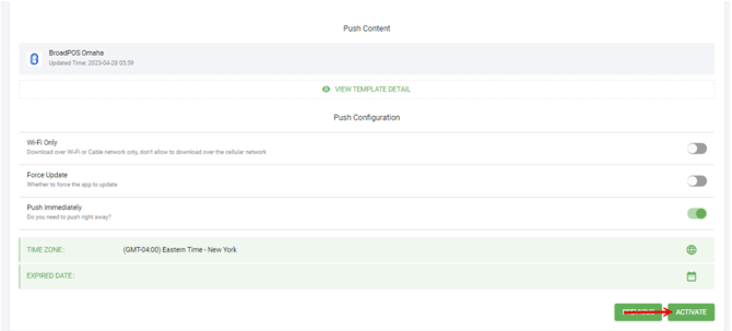 Auto Batch Time on PAX A Series Step 6