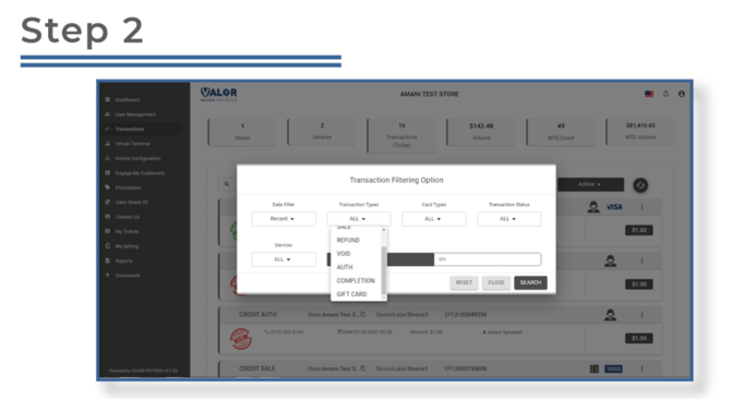 Capture a Preauth in the Portal- Step 2