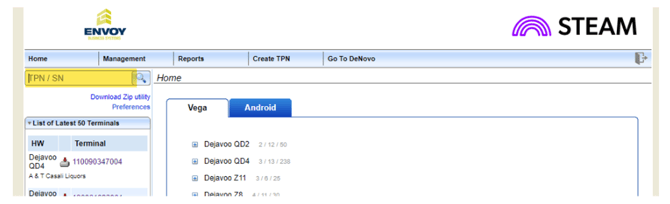 Dejavoo Locate Terminal File Step 1
