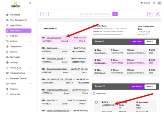 Dejavoo P Series One Time- Step 2