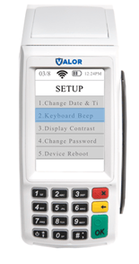 Disable Enable Key Beep Valor Terminal Step 3