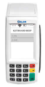 Disable Enable Key Beep Valor Terminal Step 4