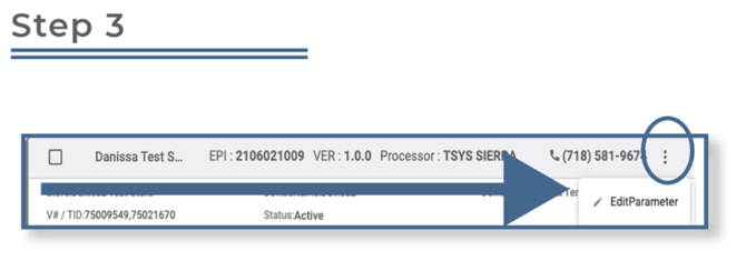 Editing Parameters in Valor Portal- Step 3