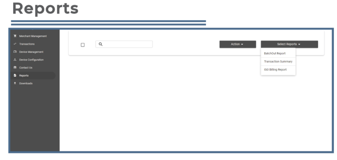 Merchant Portal- Reports
