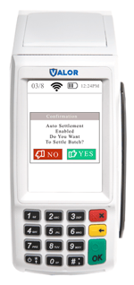 Settle batch Valor Terminal Step 4