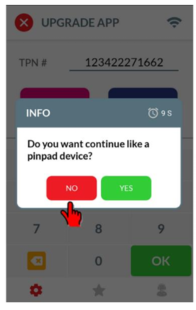 Using Pinpad as virtual terminal step 5