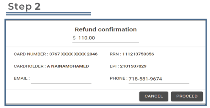 Valor Portal- Issue Multple partial refunds- Step 2