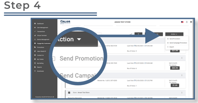 Valor Portal- Navigating Engage my customer- Step 4