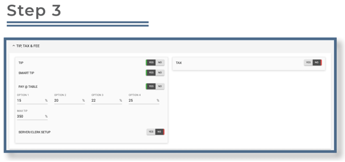 Valor Portal- Tip Adjust Step 3